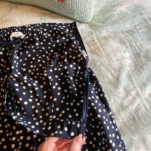 Sugarlips Navy and Cream Polkadot Wide Leg Pants - Picture 5 of 9